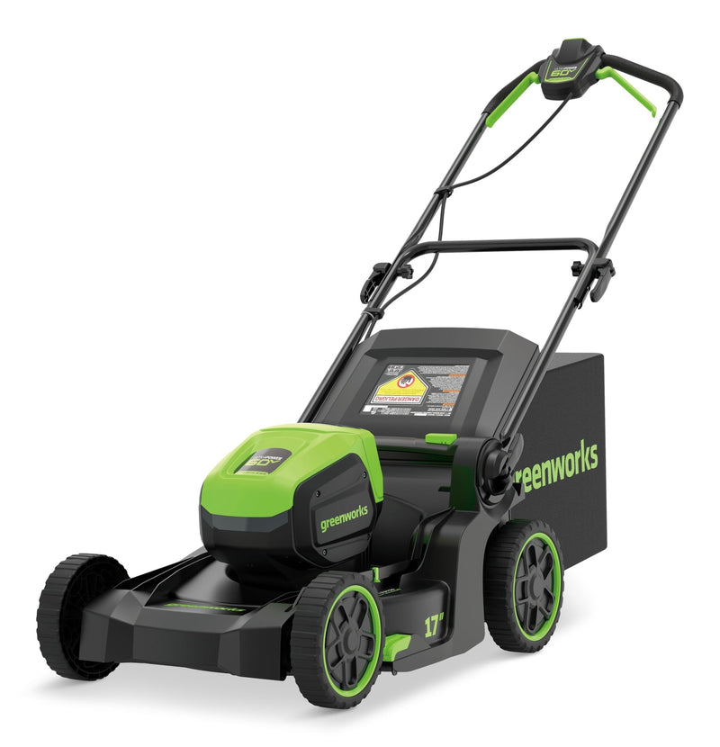 Greenworks 60V 17-in Push Lawn Mower with 4.0 Ah Battery & 3A Charger I9