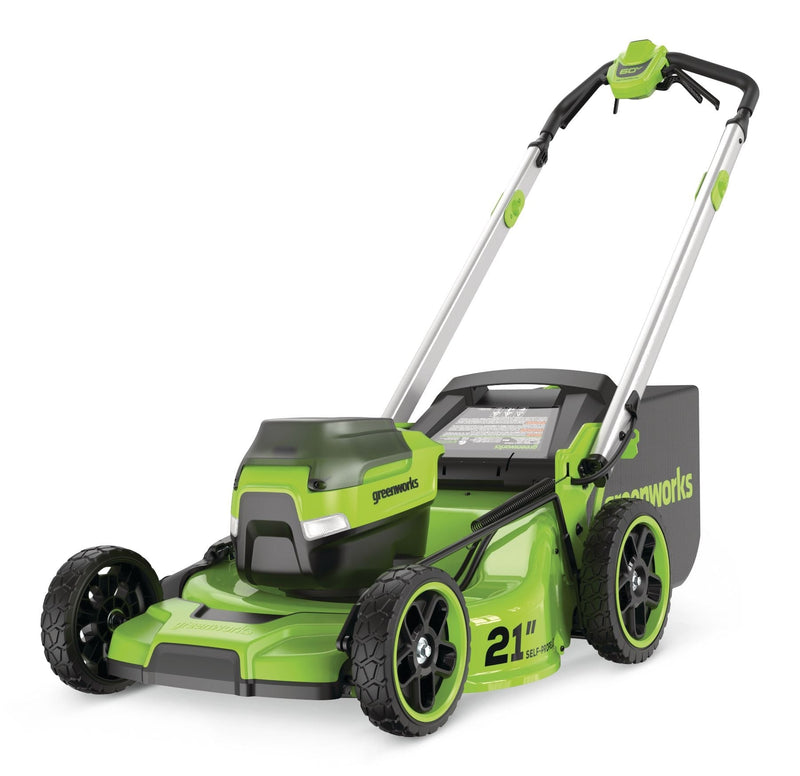 Greenworks 60V 21-in Self-Propelled Lawn Mower with 5.0 Ah Battery & 3A Charger H0