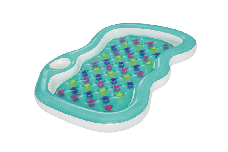 H20Go! Inflatable 2-Person Designer Pool Lounger with Cup Holder, 86 x 72 x 12-in X8