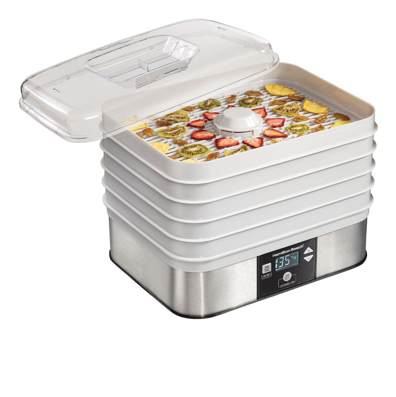 Hamilton Beach Digital Food Dehydrator with Adjustable Thermostat, Grey V5