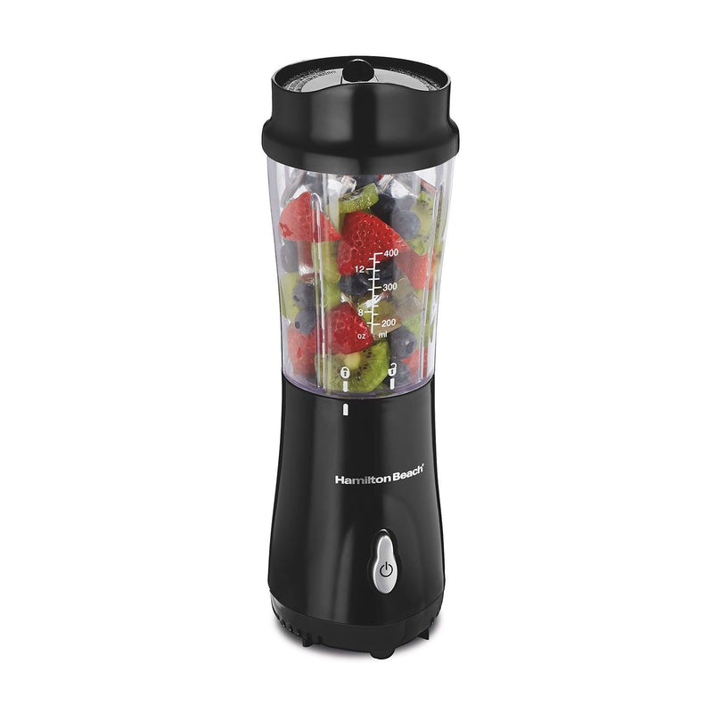Hamilton Beach Personal Creations Single-Serve Blender with Travel Jar, Black, 414mL N5