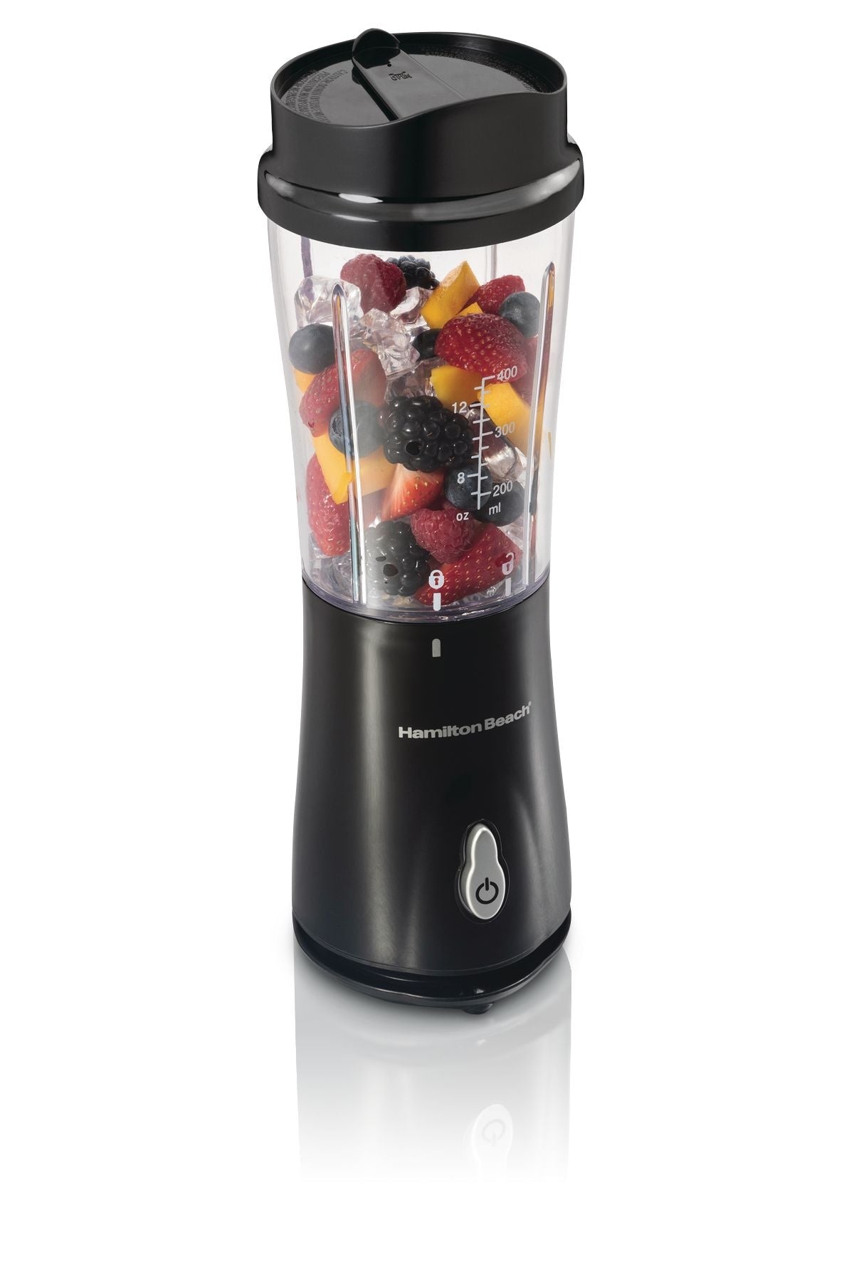 Hamilton Beach Personal Creations Single-Serve Blender with Travel Jar, Black, 414mL