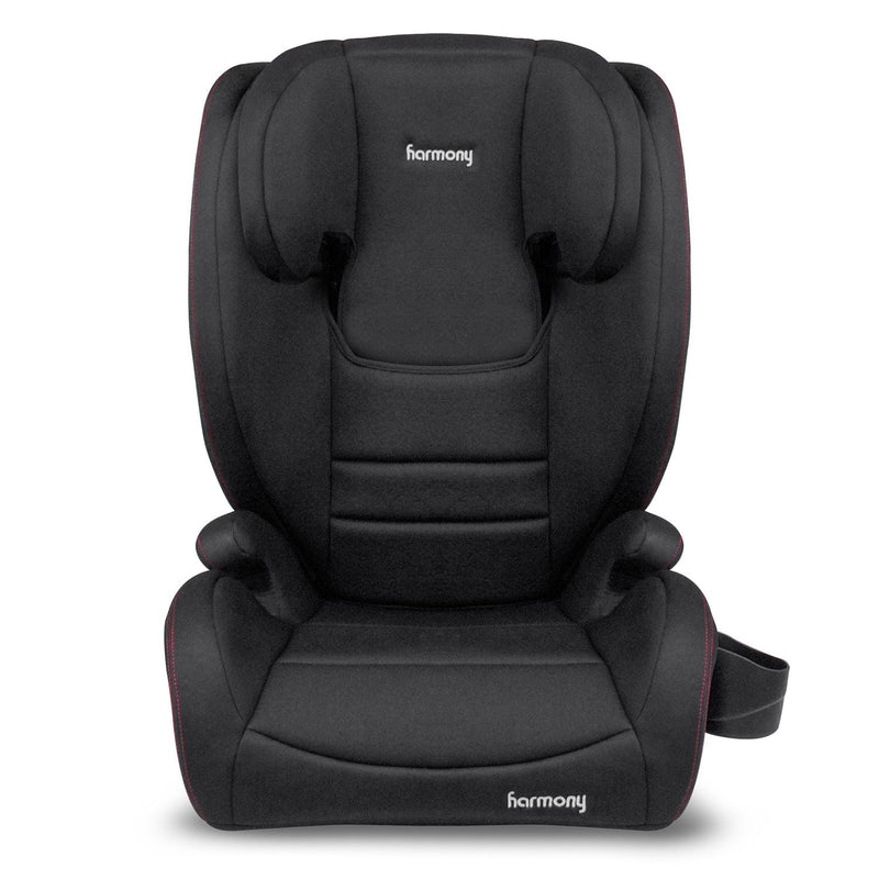Harmony Genesys Deluxe High Back Booster, Black with Red Stitching H9