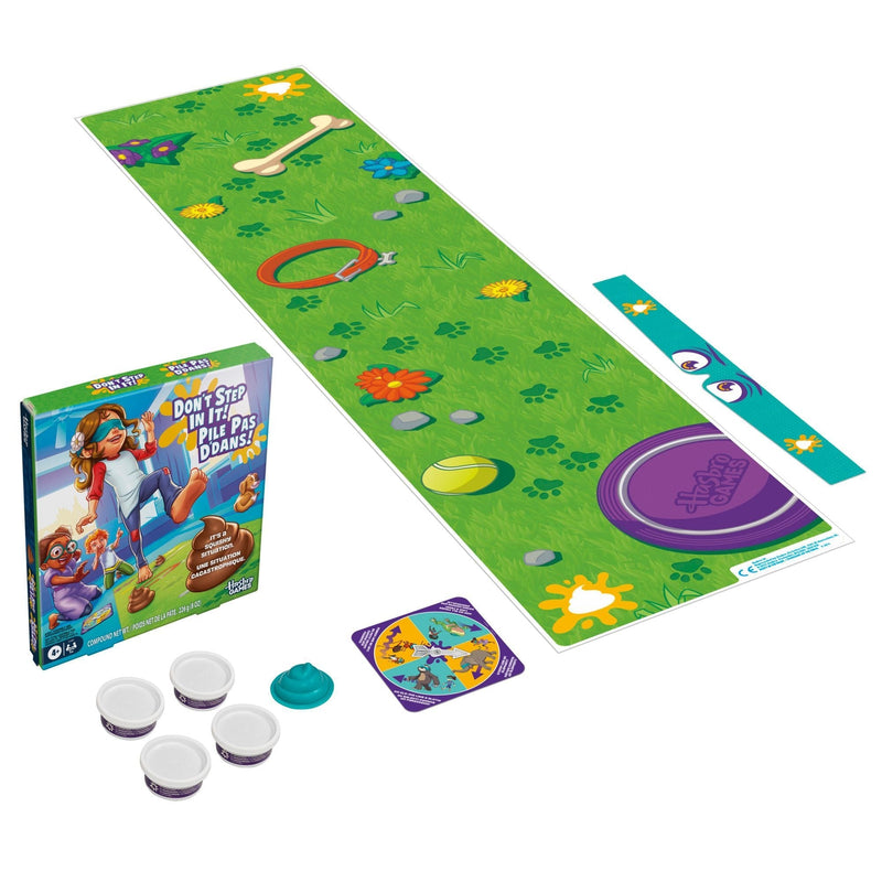 Hasbro Games Don't Step In It Blindfolded Poop Dodging Game for Ages 4+ I4