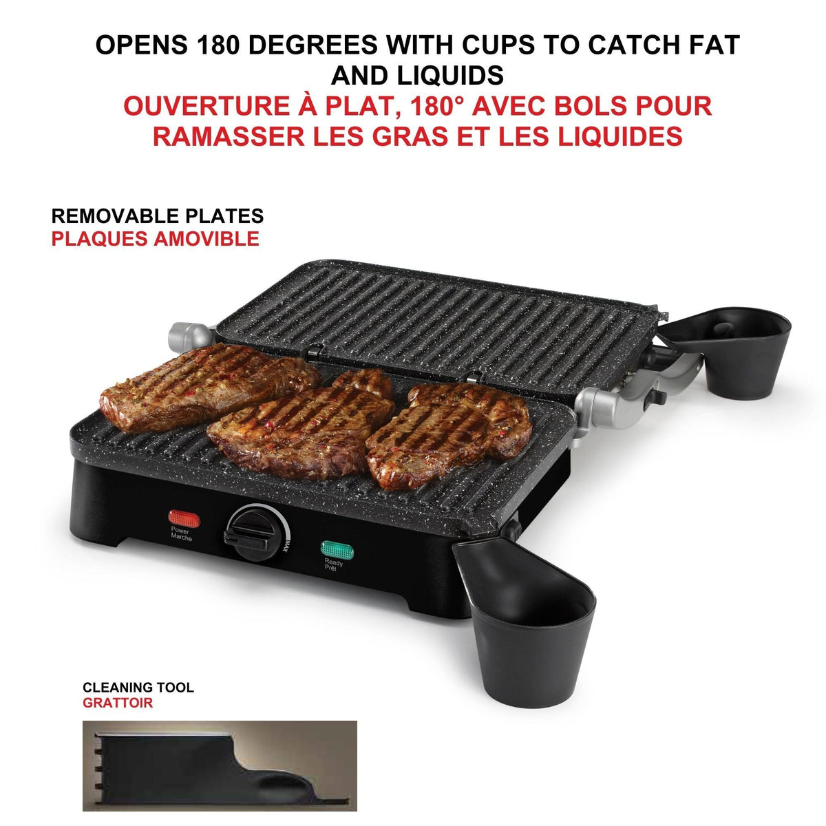 Heritage: The Rock 1500W Large Non-Stick Panini Grill