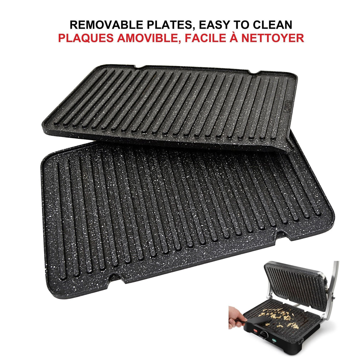Heritage: The Rock 1500W Large Non-Stick Panini Grill