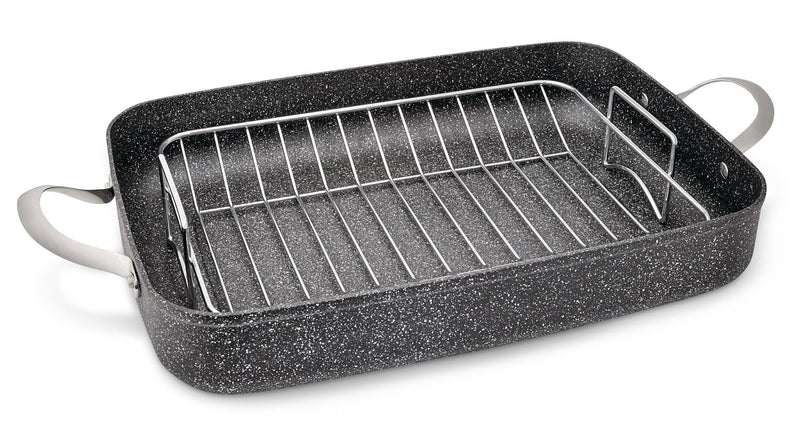 Heritage The Rock Non-Stick Cookware Set with Matching Roaster, 10-pc R6