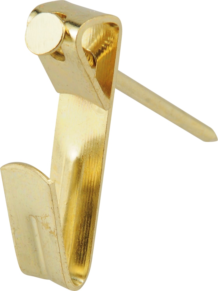 Hillman Conventional Picture Hanger, For DrywAll and Paster WAll, 100-lb Capacity, Brass Plated M5