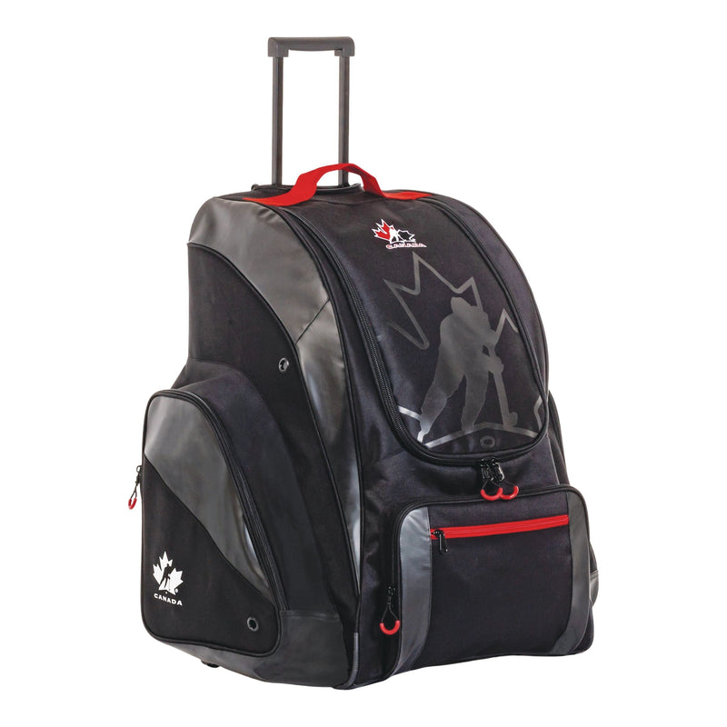 Hockey Canada Backpack Hockey Bag, Wheeled, Youth/Junior, Black, 26-in Z4