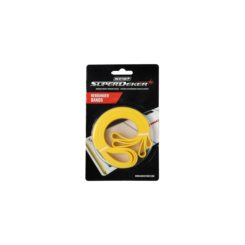 HockeyShot SuperDeker Rebounder Silicone Rubber Bands, Yellow, 2-pk R4