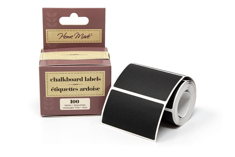 Home Made Chalkboard Sticker Labels for Storage Containers and Mason Jars, 100-pk N9