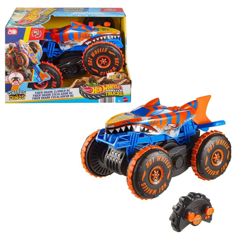 Hot Wheels Monster Tricls R/C Tiger Shark Climber for Ages 5+ W7