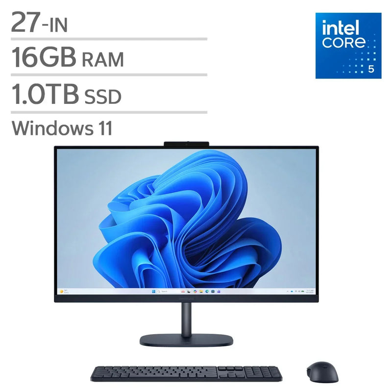 HP 27-in. All-in-One Desktop, Intel Core 5 120U - 16GB RAM, 1TB SSD E1