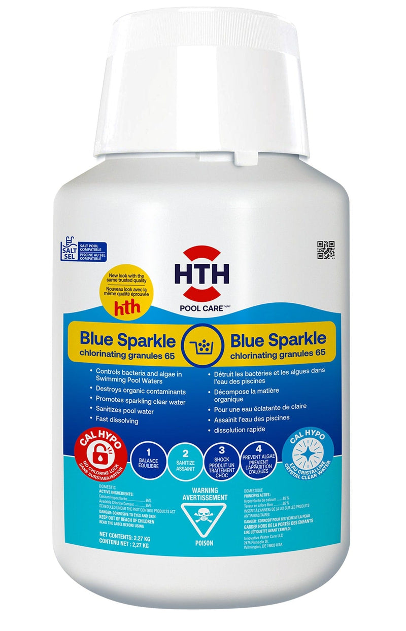 HTH Blue Sparkle 65%, Granular Pool Chlorine, 2.27-kg U9