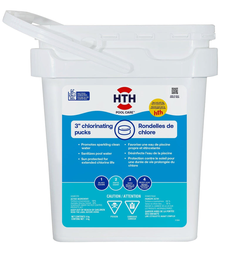 HTH Chlorinating Pucks, 3-in, 8-kg F9