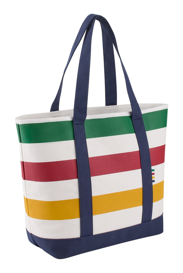 Hudson's Bay Stripes Signature Canvas Tote Bag, 7.5-in, Navy K1