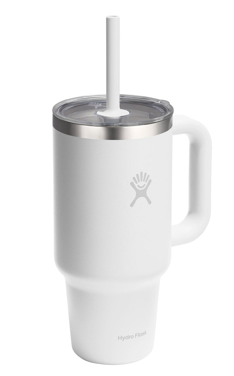 Hydro Flask Stainless Steel Insulated Travel Tumbler with Clear Lid, White, 32-oz G5