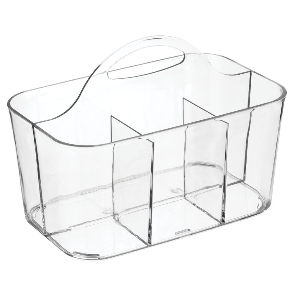 iDesign RPET Clarity Bathroom Organizer Caddy, Clear