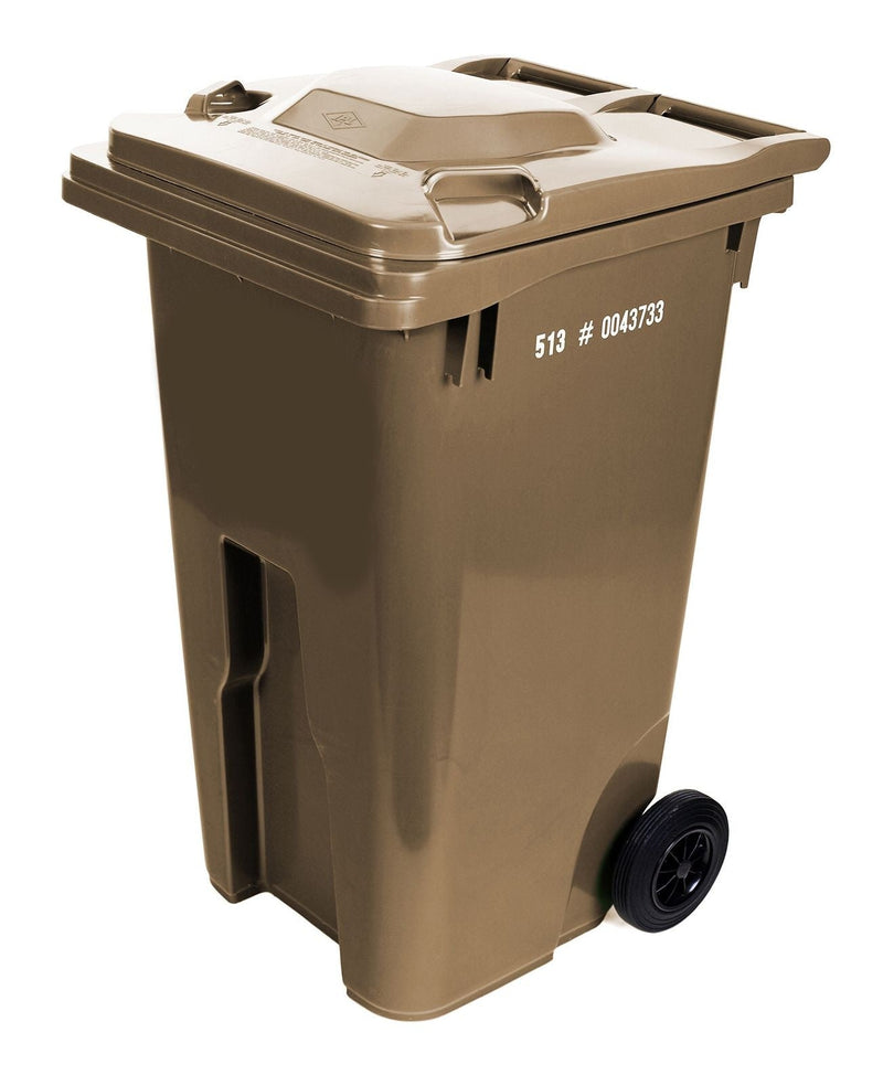 IPL Mastercart Plastic Rectangular Wheeled Compost Bin, Brown, 242-L T0