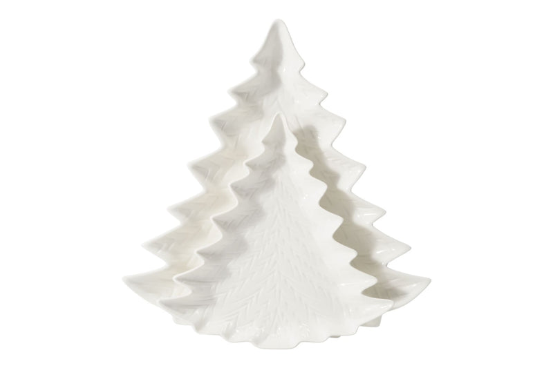 Ivy & Co Embossed Porcelain Tree Serving Plates, 2-pk T6