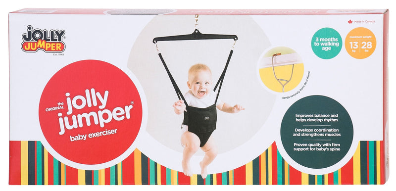 Jolly Jumper Baby Exerciser with Door Clamp, Black, Ages 3m+ D9