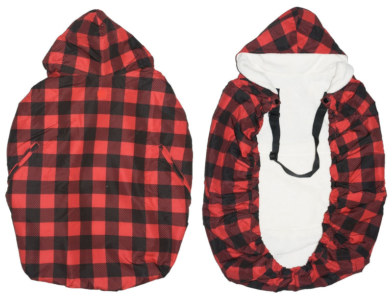 Jolly Jumper Snuggle Cover with Packable Hood, Buffalo Plaid Y3