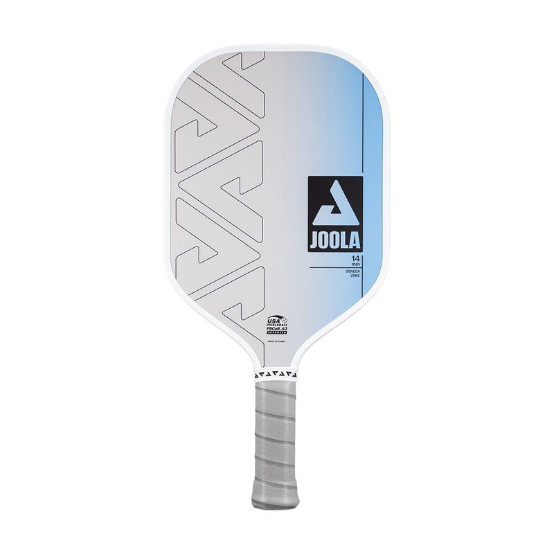 Joola Zone Hybrid Fibreglass & Carbon Fibre 14mm Pickleball Paddle with Feel-Tec Grip, USAPA Approved, White/Blue K7