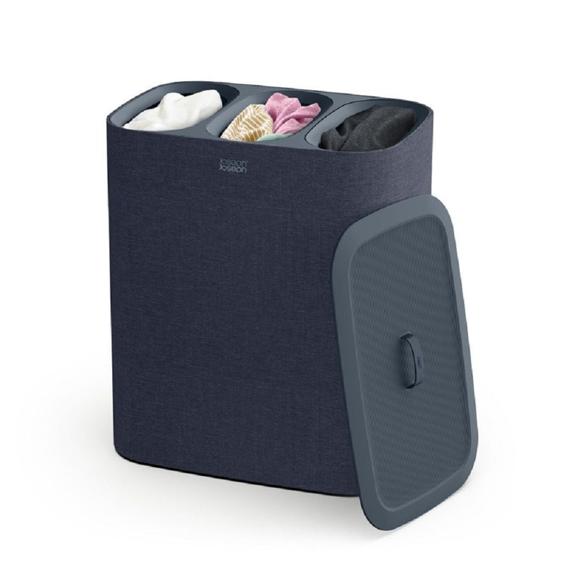Joseph & Joseph Tota Trio Laundry Hamper Separation Basket, Black, 90-L H5