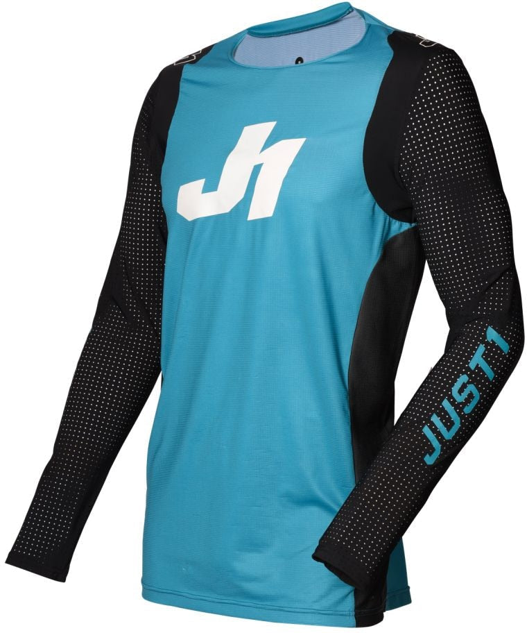 Just1 Youth Flex Motocross Jersey, Blue/Black/White P2