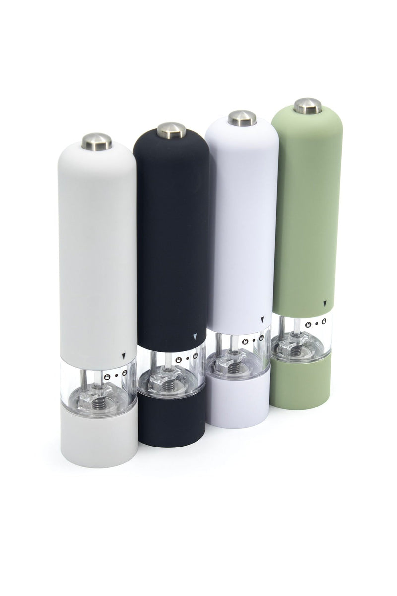 Kamenstein Electric Salt or Pepper Grinder Mill, Adjustable Nozzle, Assorted Colours K9