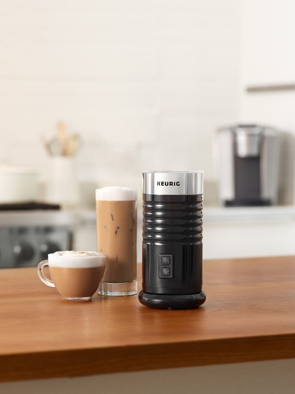 Keurig Standalone Milk Frother For Hot or Cold Lattes & Cappuccinos, Black