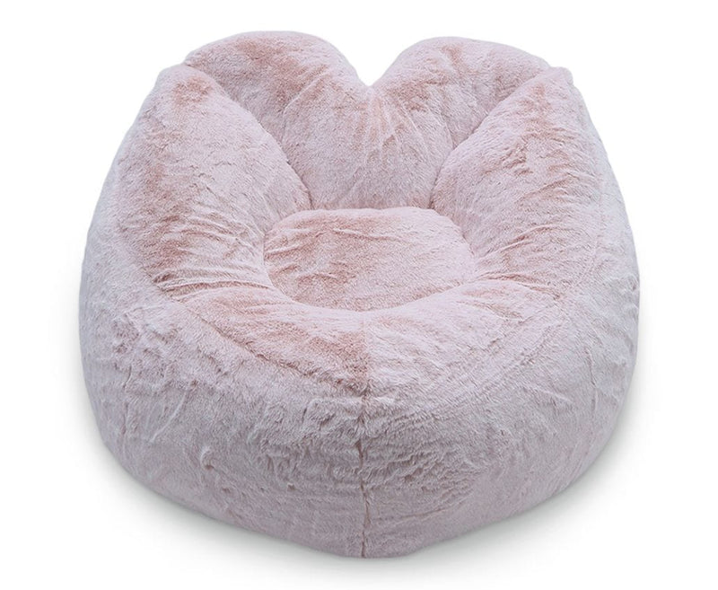 Kids' Plush Pink Heart Chair D7