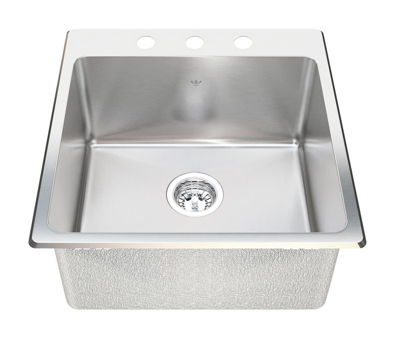 Kindred Steel Queen Dual Laundry Mount Single Sink,10-in deep D4