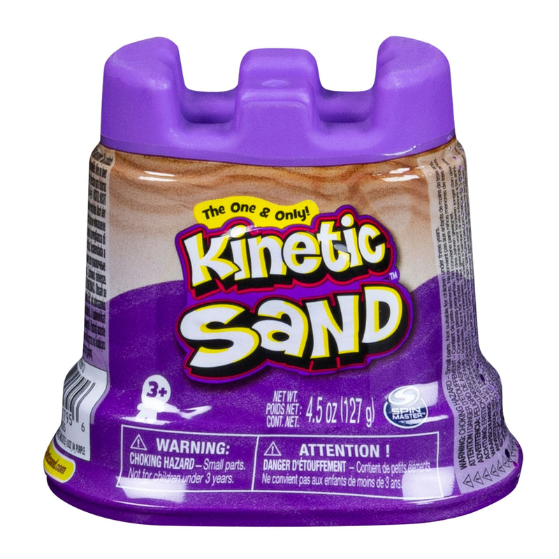 Kinetic Sand Kids Moldable Play Sand & Castle Container, 4.5-oz, Assorted Colours, Ages 3+ D7