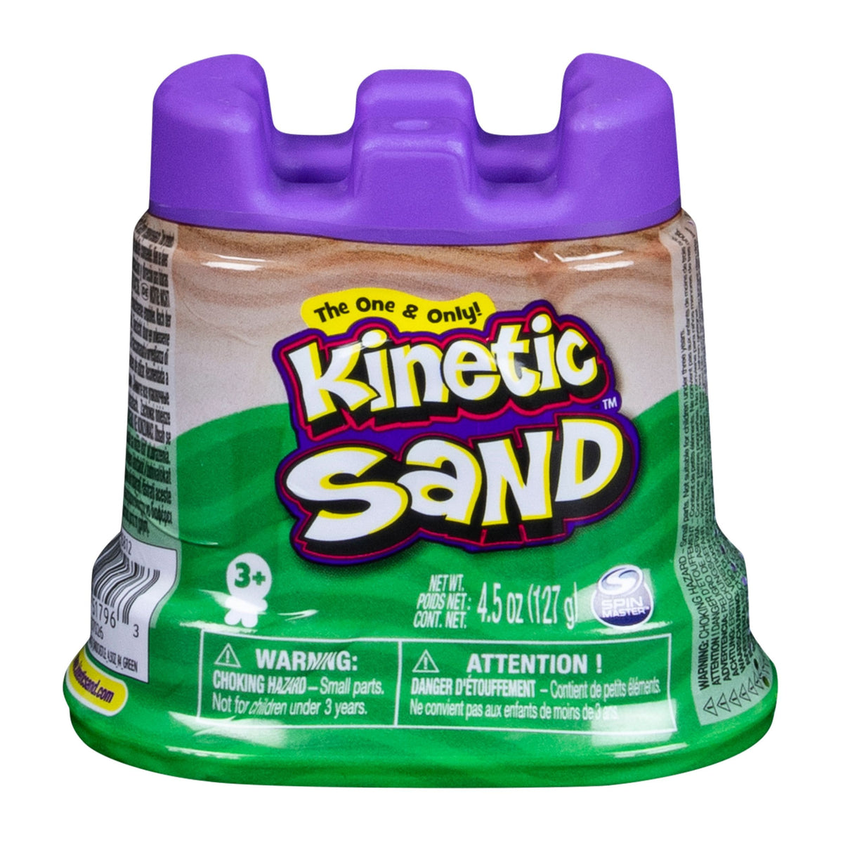 Kinetic Sand Kids Moldable Play Sand & Castle Container, 4.5-oz, Assorted Colours, Ages 3+