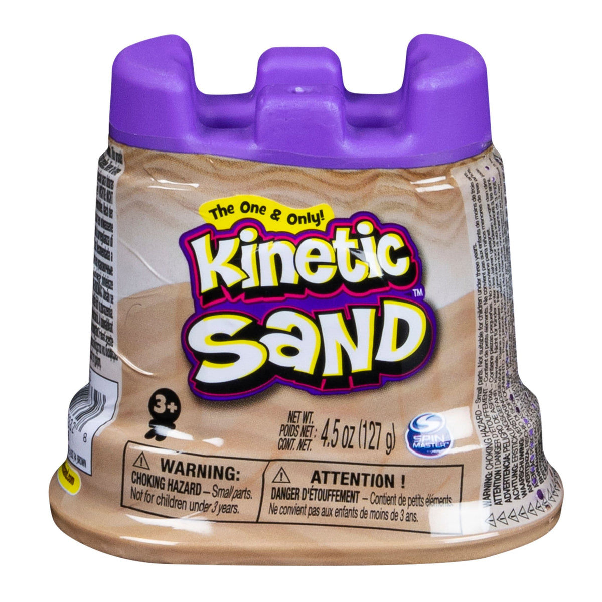 Kinetic Sand Kids Moldable Play Sand & Castle Container, 4.5-oz, Assorted Colours, Ages 3+
