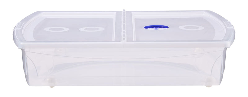 KIS Shallow Under-the-Bed Storage Tote with Wheels L8