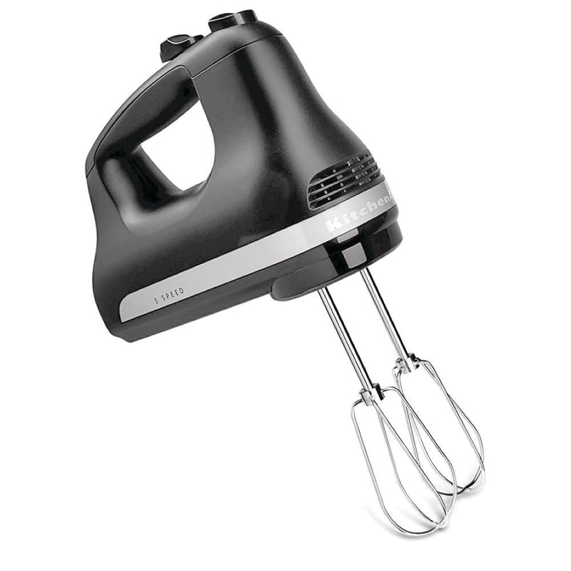 Kitchen Aid Compact 5-Speed Hand Mixer with Stainless Steel Accessories, Black P0