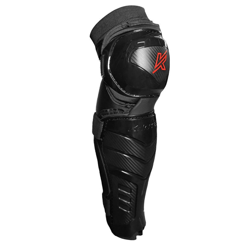 Knapper AK7 Dek Hockey Shin Guards, Black, Assorted Sizes D1