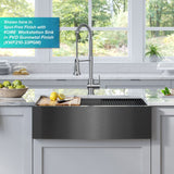 Kraus Britt Commercial Style Pull-Down Single Handle Kitchen Faucet, Matte Black