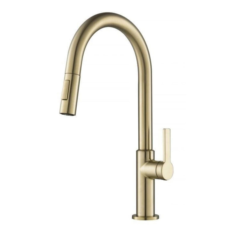 Kraus Oletto Single Handle Pull-Down Kitchen Faucet, Spot Free Antique Champagne Bronze B7