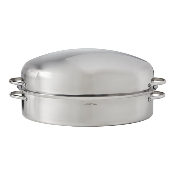 Lagostina 18/10 Stainless Steel Roaster with Removable Rack, 43 x 33cm X8