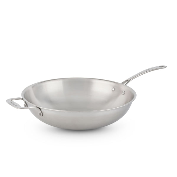 Lagostina 3-Ply Clad Commercial Wok Fry Pan, 32-cm Z5