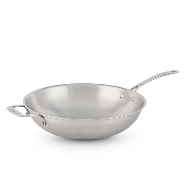 Lagostina 3-Ply Clad Commercial Wok Fry Pan, 32-cm Z5