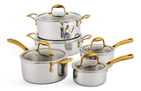 Lagostina Finezza 5-Ply Clad Stainless Steel Cookware Set, 10-pc