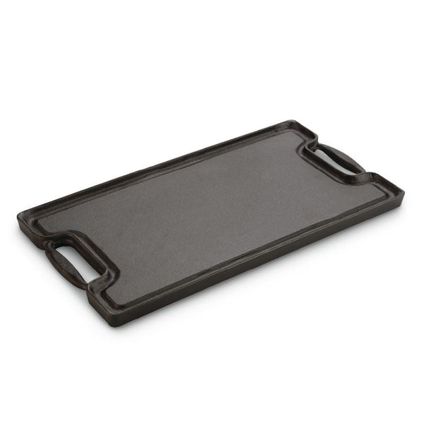 Lagostina Pre-Seasoned Cast Iron Reversible Grill, Oven & BBQ Safe, Black, 20-in x 10-in Y5