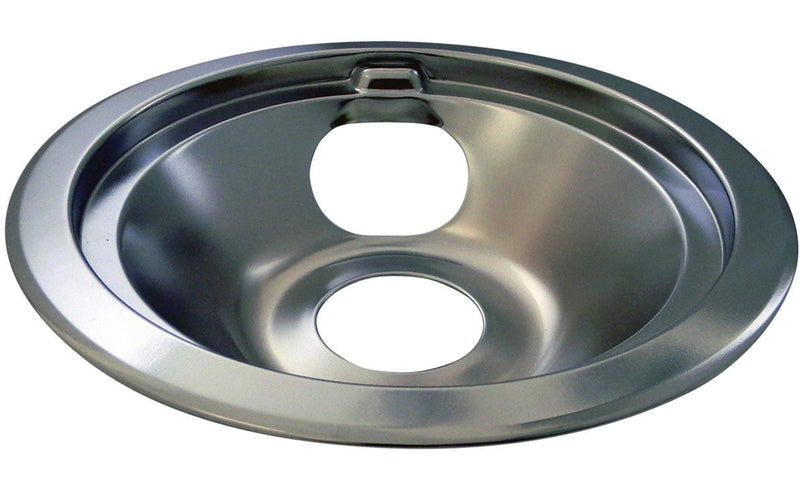 Laser 62241 GE Stove Shallow-Draw Drip Pan with Trim Ring, Dishwasher Safe, Bright Chrome, 6-in Z9