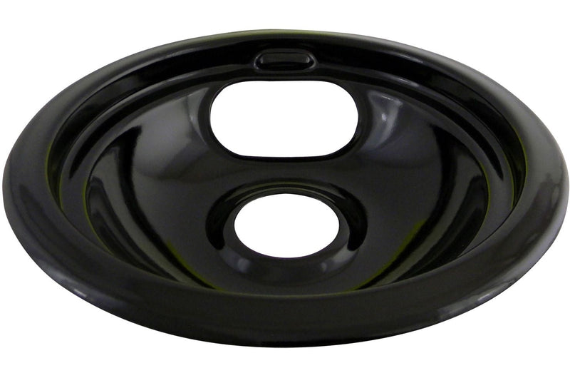Laser 62243 Porcelain Stove Drip Pan with Trim Ring, Dishwasher Safe, Black, 6-in C2