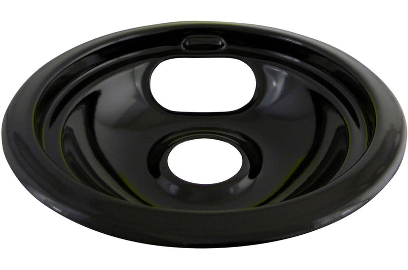 Laser 62244 Porcelain Stove Drip Pan with Trim Ring, Dishwasher Safe, Black, 8-in H1