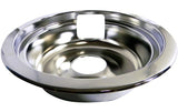 Laser 62469 Universal Stove Drip Pan with Trim Ring, Bright Chrome, 6-in